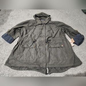 Levi's Strauss Olive Utility Hooded Jacket Size 3X New